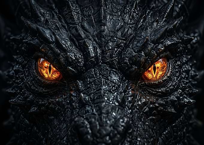Close up of a Dragon's Fierce Eyes