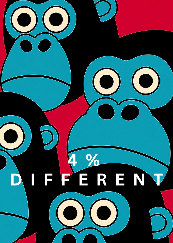 Four Percent Different Gorillas