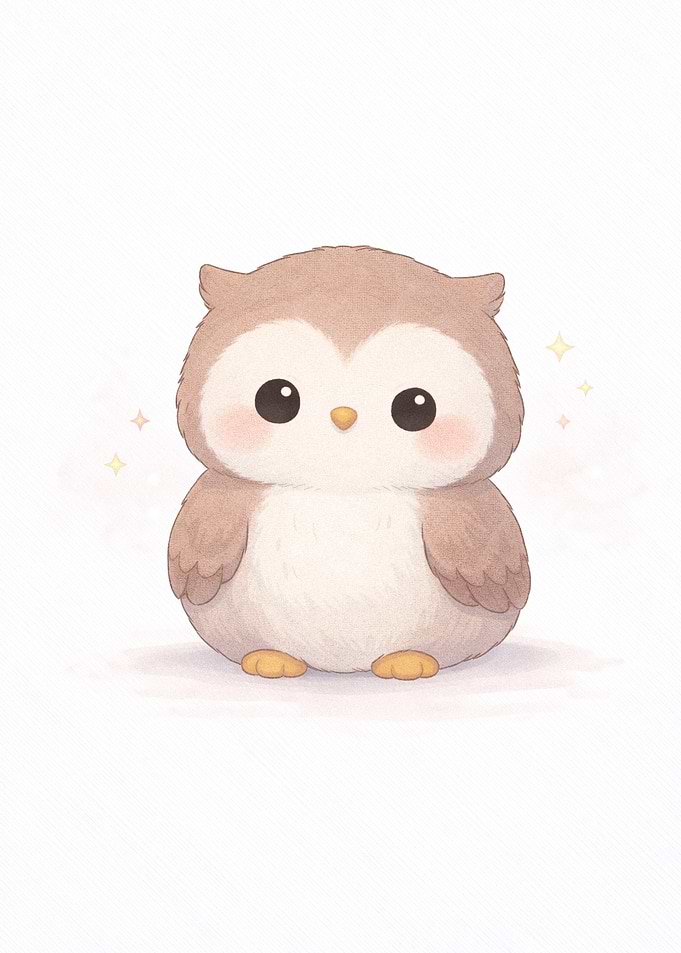 Cute Cartoon Owl Illustration