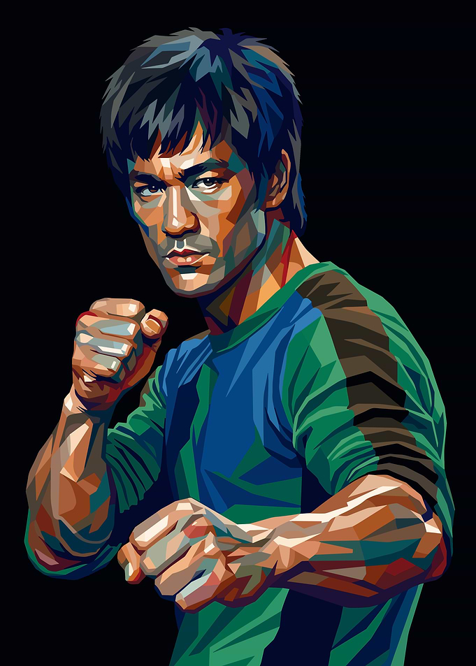 Bruce Lee Pop Art Portrait
