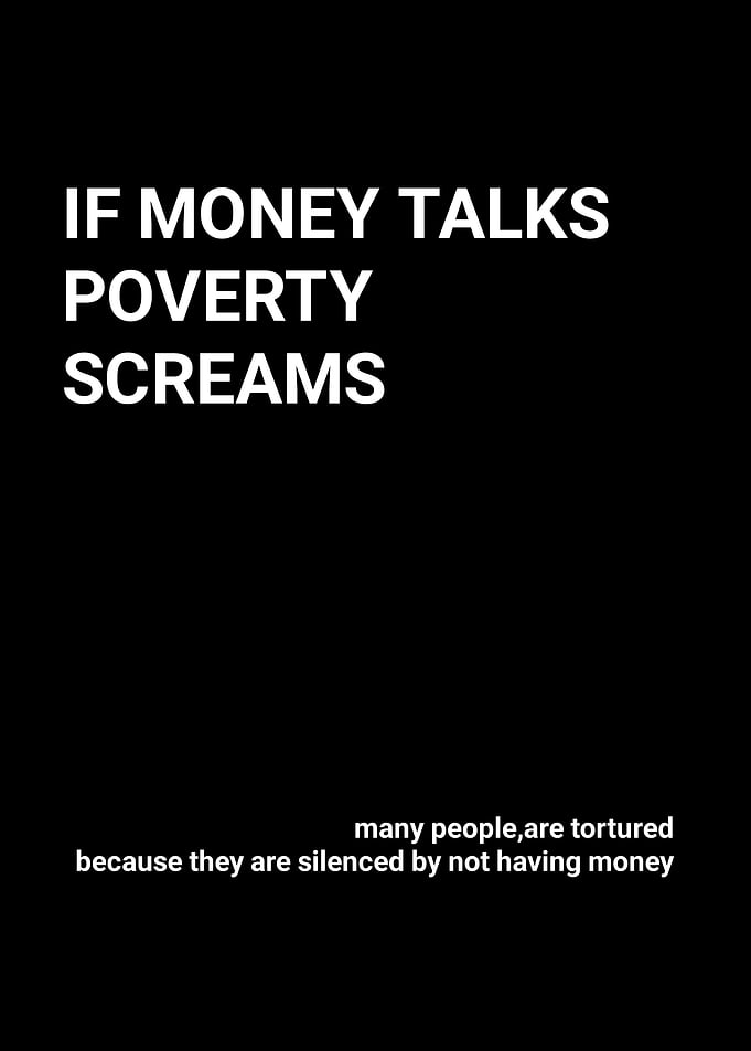 Poverty Screams Text Art