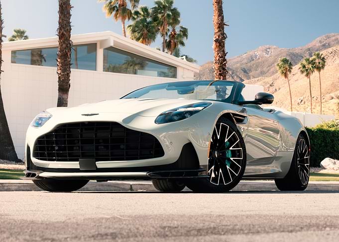 White Aston Martin Convertible