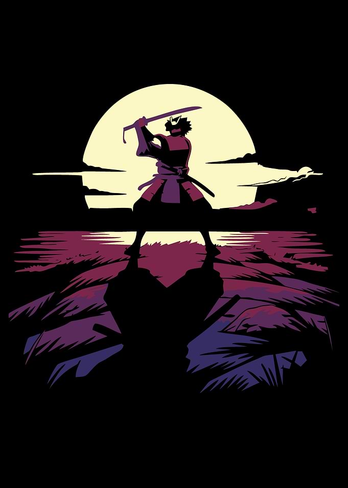 Samurai Warrior at Sunset