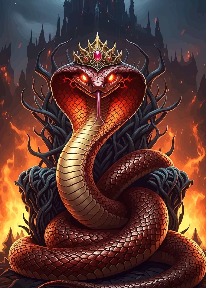 King Cobra on Throne