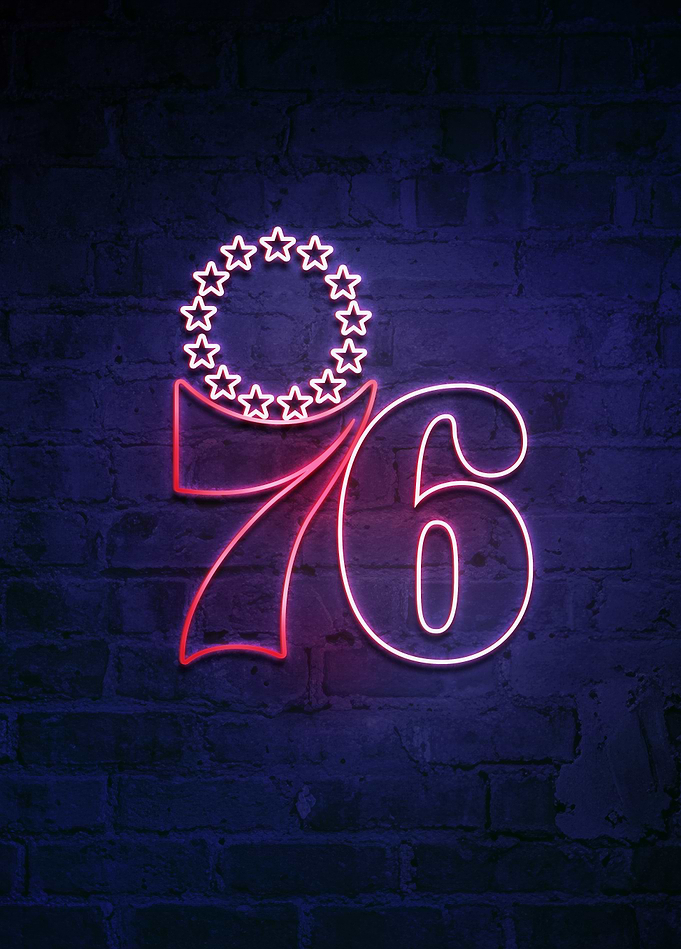 Philadelphia 76ers Philly Neon