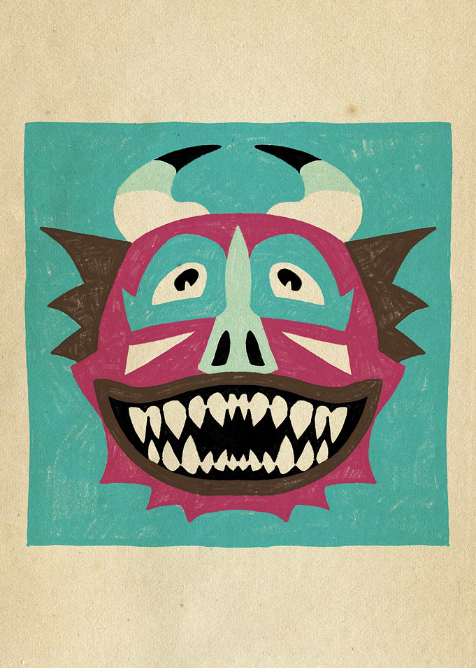 Dancing Diablitos - Monster Faces Illustrations