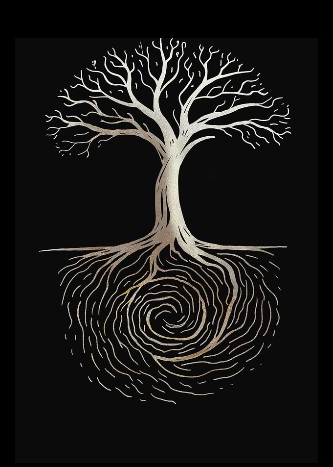 Tree of Life with Swirling Roots
