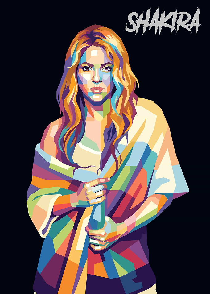 Shakira Pop Art Portrait