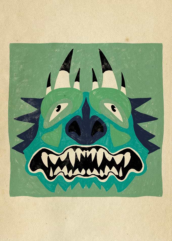 Dancing Diablitos - Monster Faces Illustrations