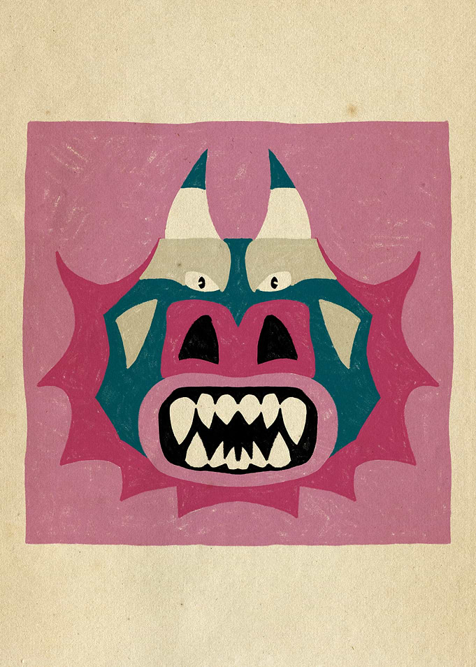 Dancing Diablitos - Monster Faces Illustrations
