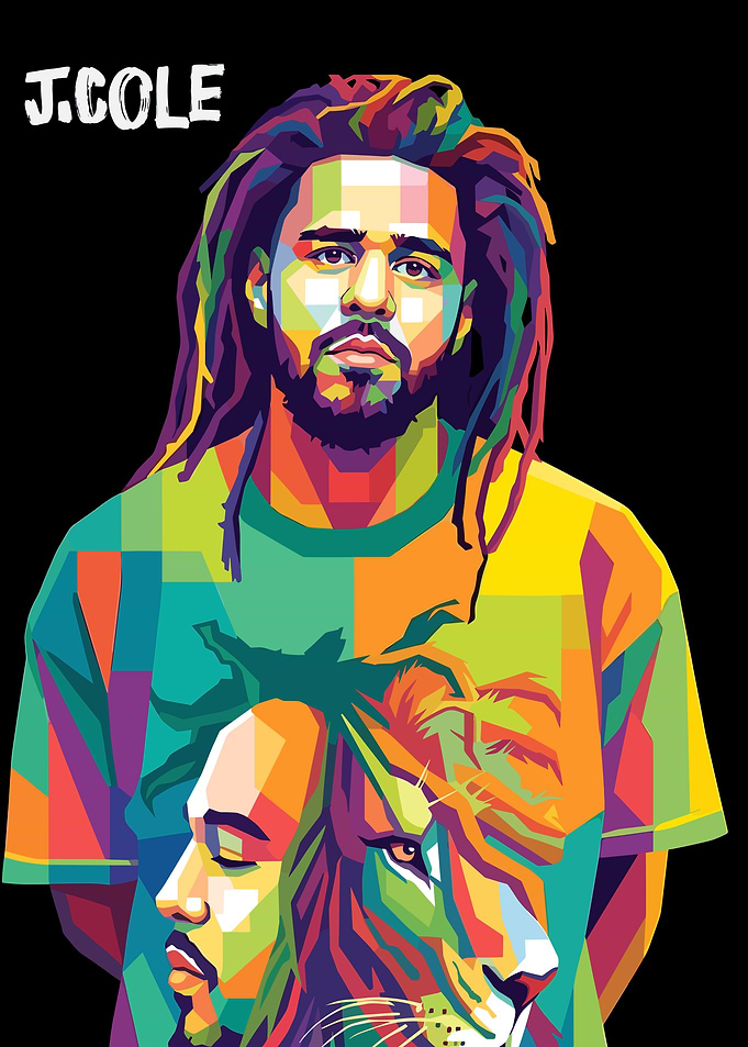 J. Cole Pop Art Portrait