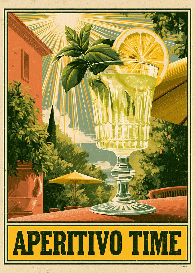 Aperitivo Time Cocktail Poster