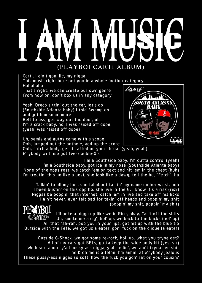 Playboi Carti I Am Music Album Art