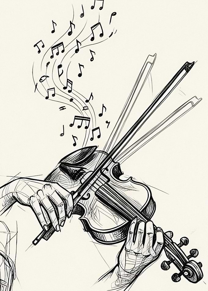 Violinist Playing Music