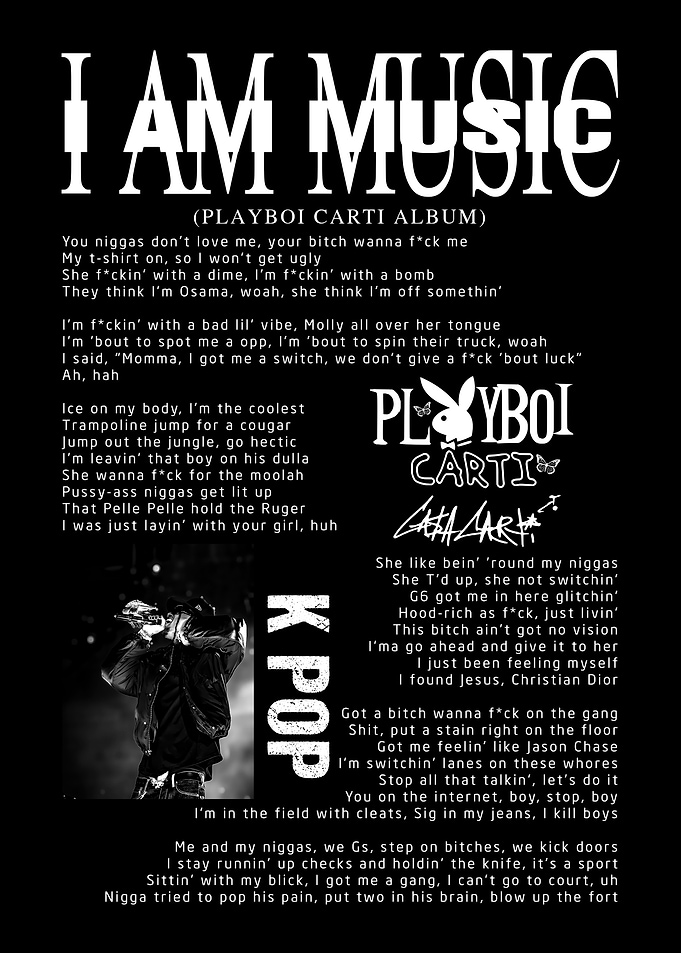 Playboi Carti I Am Music Poster