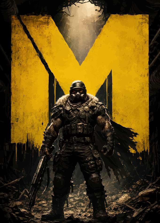 Post-Apocalyptic Soldier with Yellow M