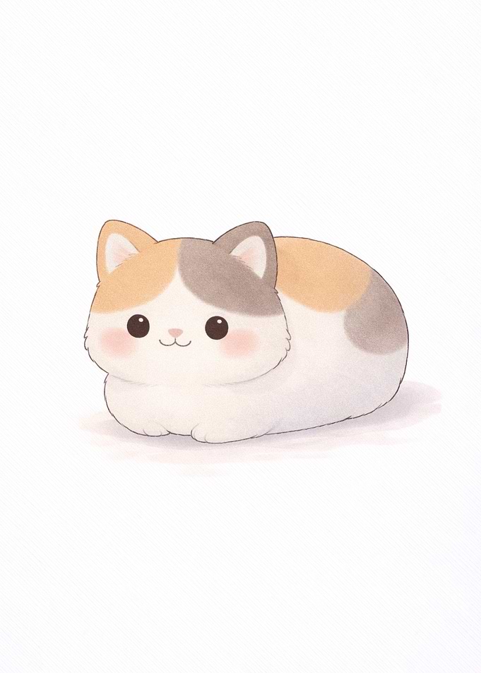 Cute Calico Cat Loaf