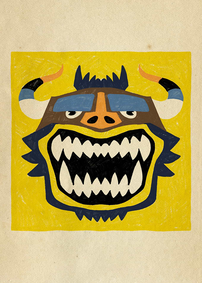 Dancing Diablitos - Monster Faces Illustrations