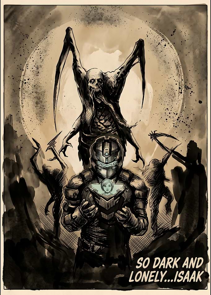 Dead Space Isaac and Necromorph
