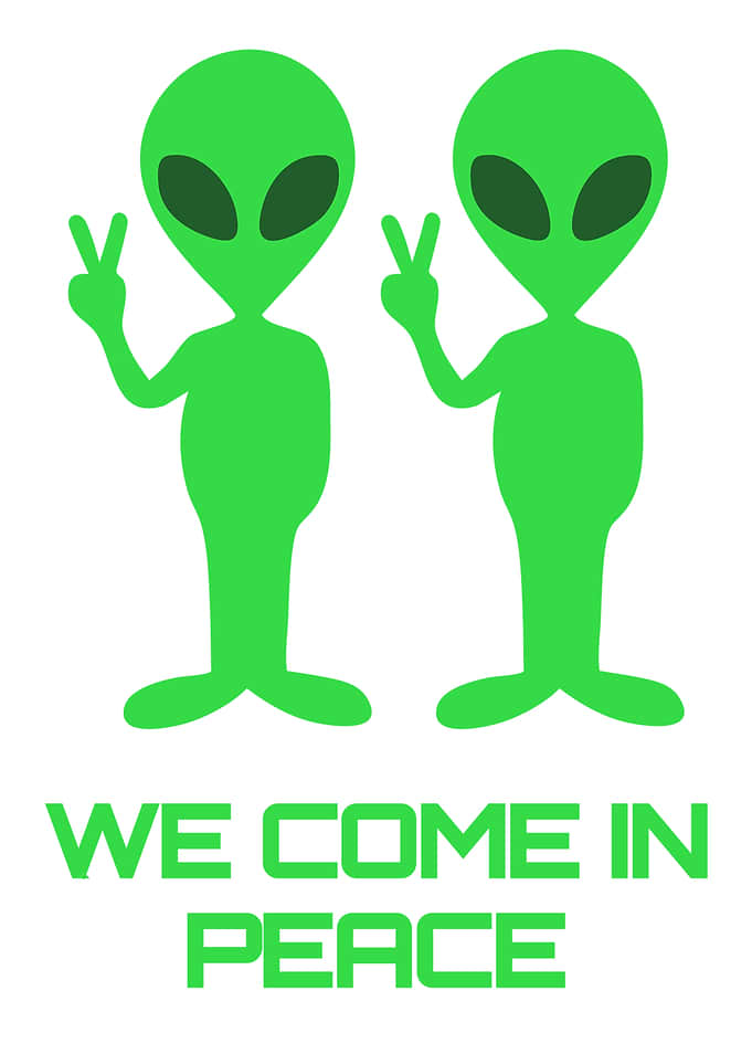 Two Aliens Arriving in Peace