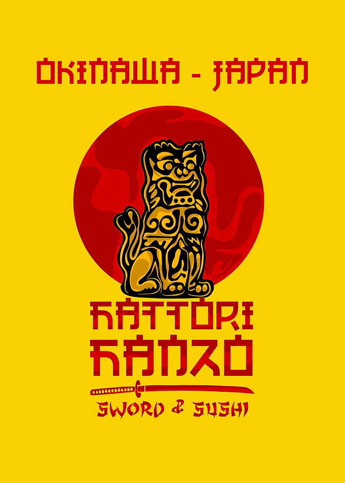 Okinawa Japan Sword Sushi Poster