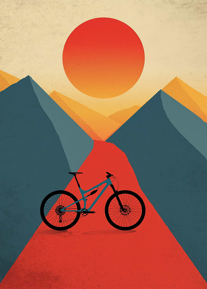 Mountain Biking at Sunset