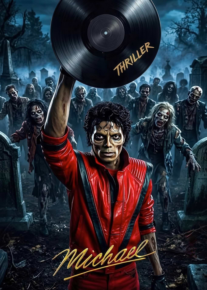Michael Jackson Thriller Zombie Album Cover