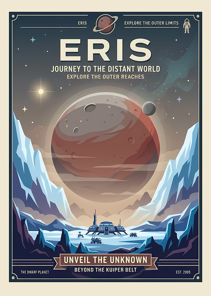 Eris Space Exploration Poster