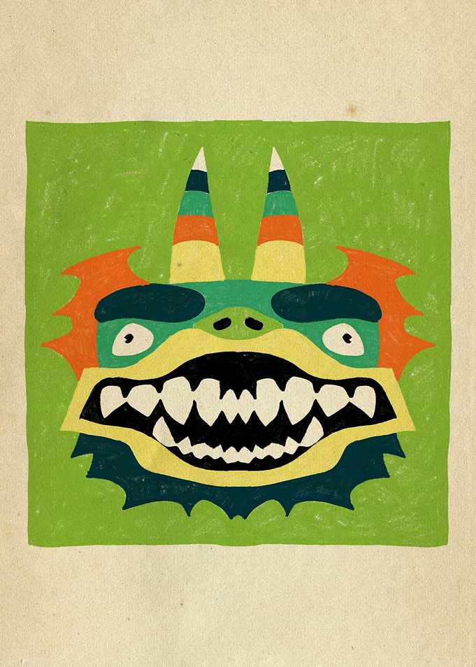 Dancing Diablitos - Monster Faces Illustrations