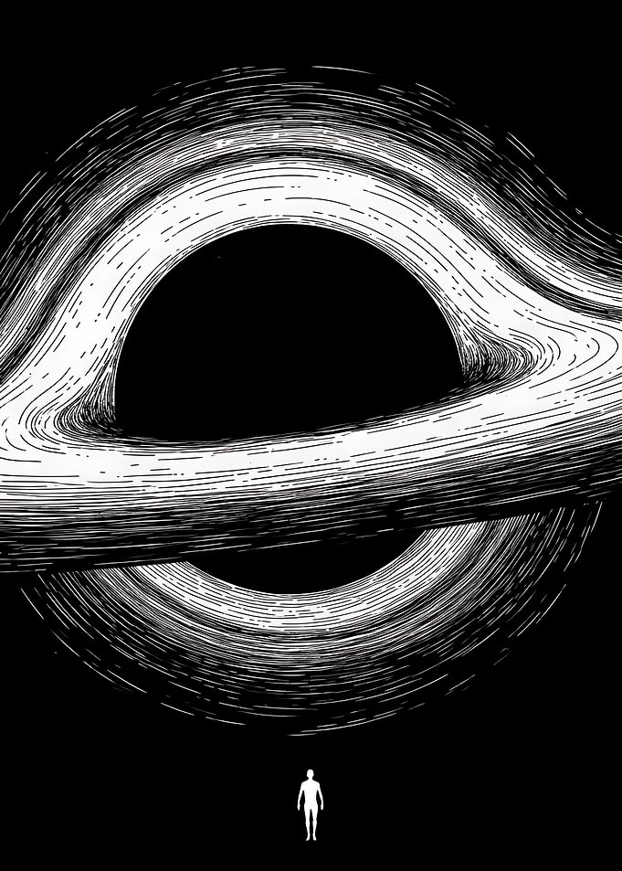 Black Hole and Tiny Human