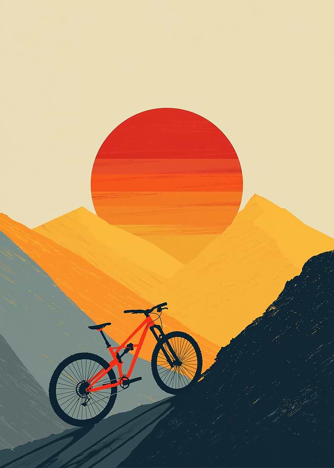 Mountain Biker at Sunset