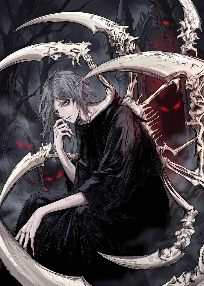 Grim Reaper with Bone Scythe Anime