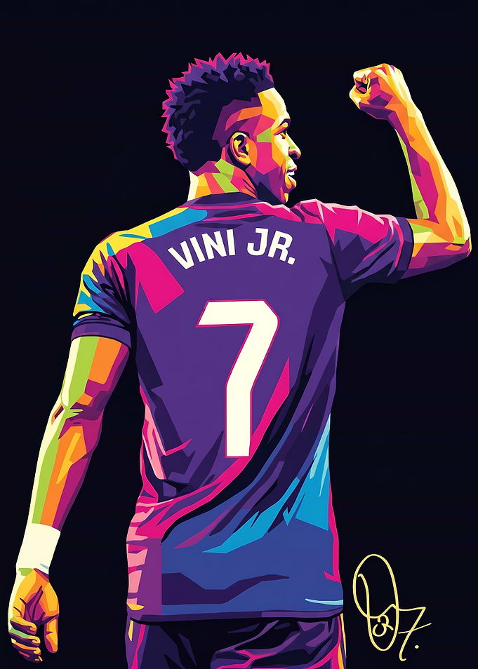 Vini Jr. Pop Art Portrait