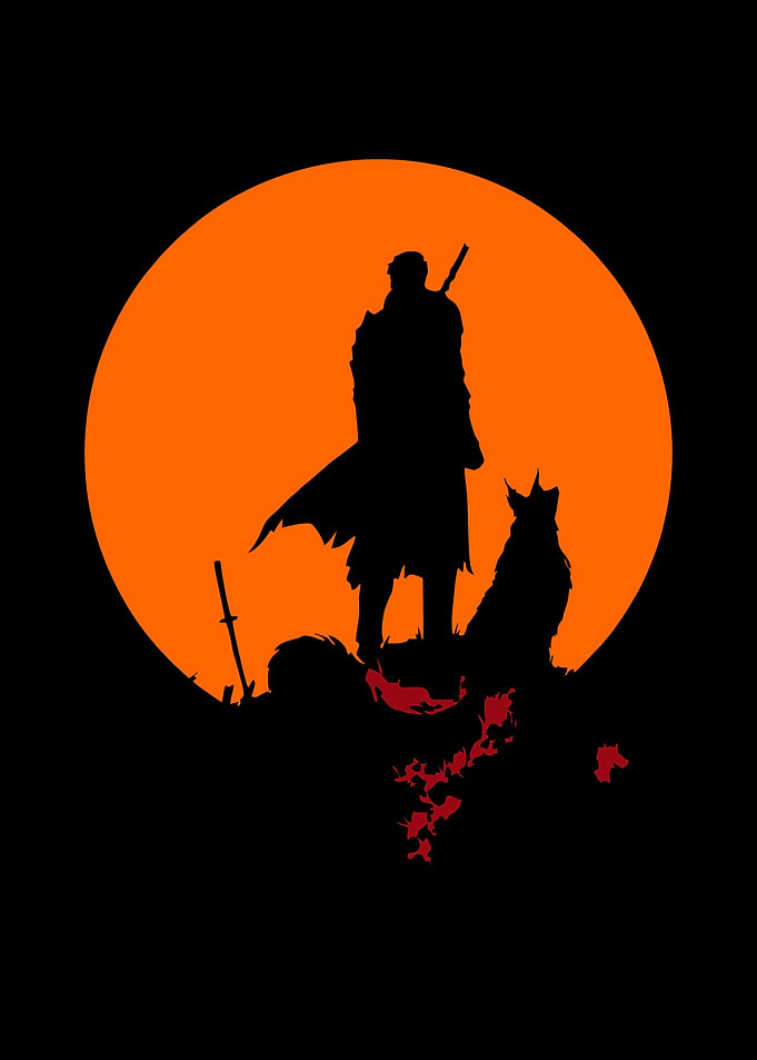 Lone Wanderer with Wolf