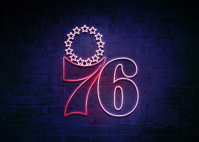 Philadelphia 76ers Philly Neon