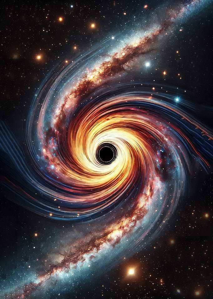 Black Hole Swirling Galaxy