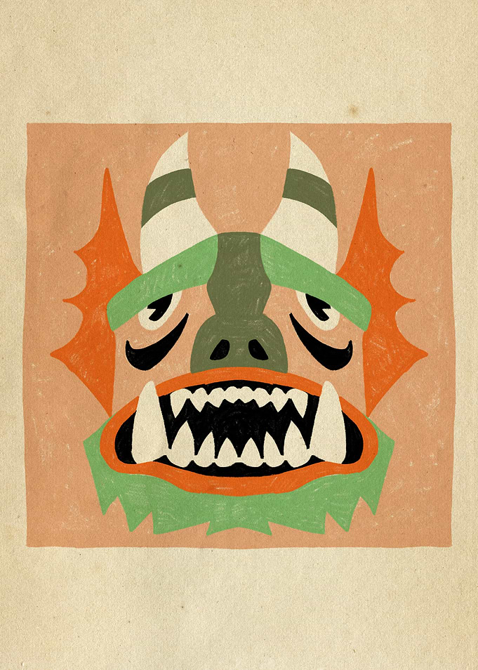 Dancing Diablitos - Monster Faces Illustrations