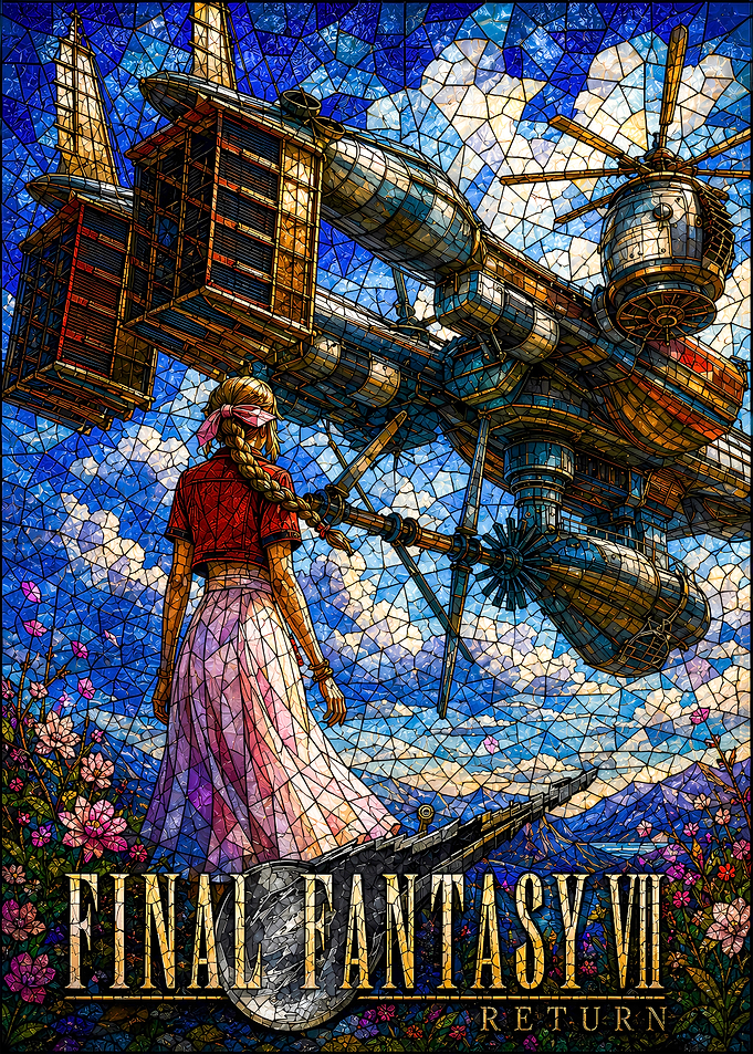 Final Fantasy VII Stained Glass Art