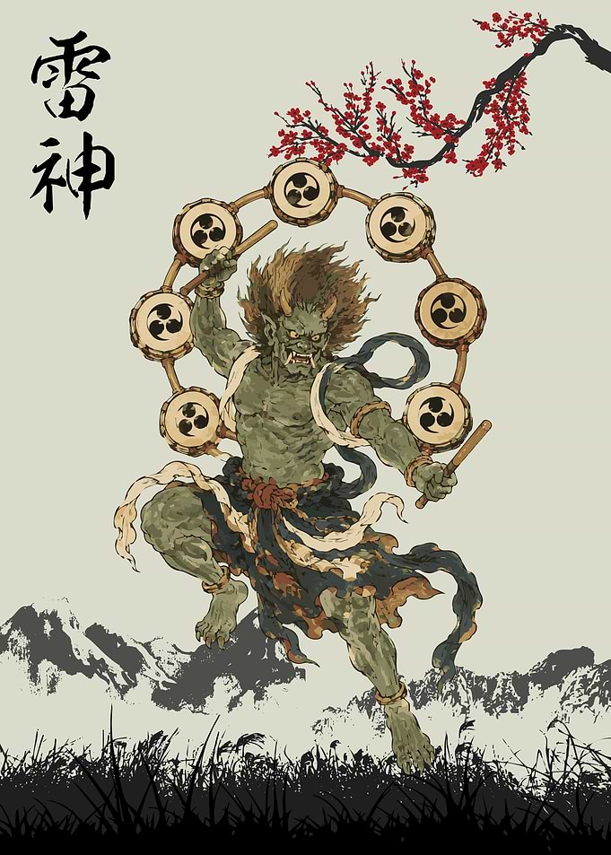 Japanese Thunder God Raijin
