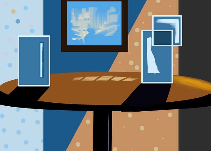 Abstract Digital Art with Geometric Shapes