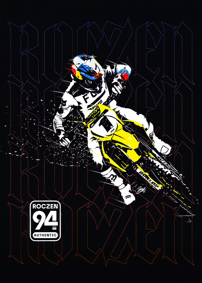 Motocross Rider with 'Roczen 94' Logo