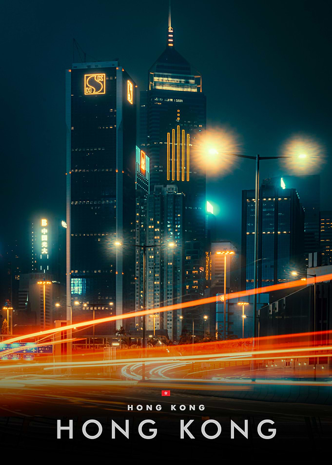 Hong Kong Cityscape at Night