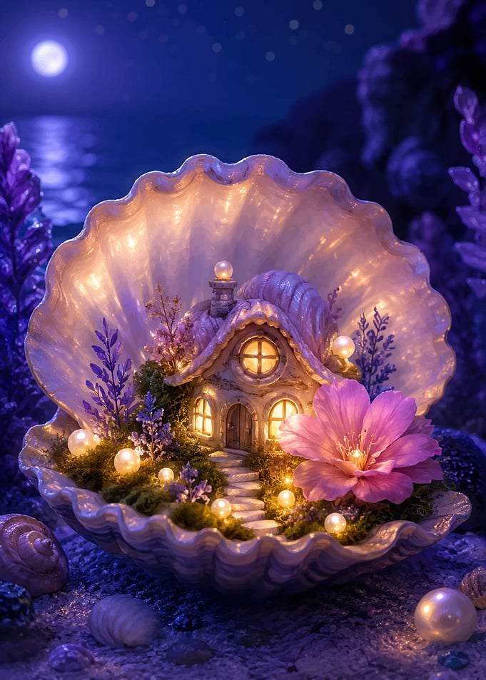 Enchanted Seashell Fairy House