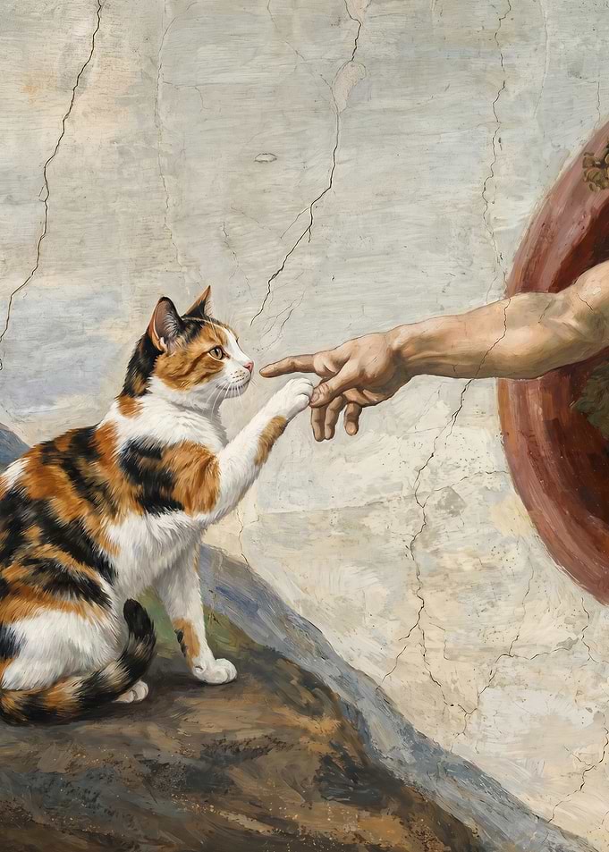 Cat and God's Hand