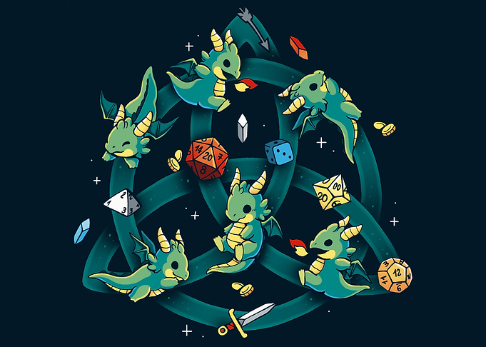 Cute Dragons and Dice