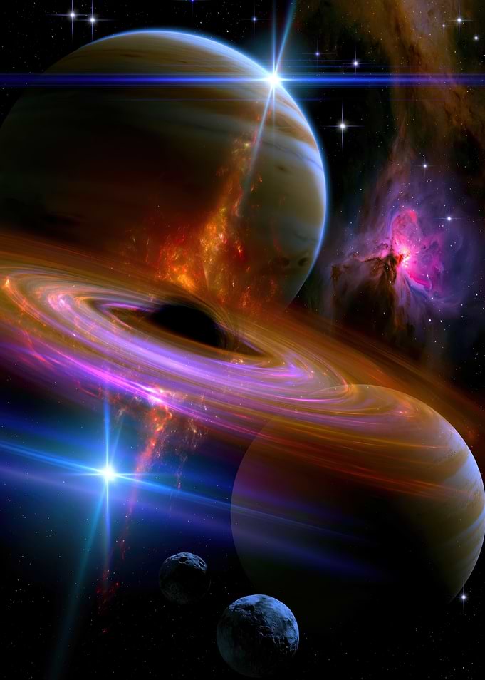 Cosmic Black Hole and Planets