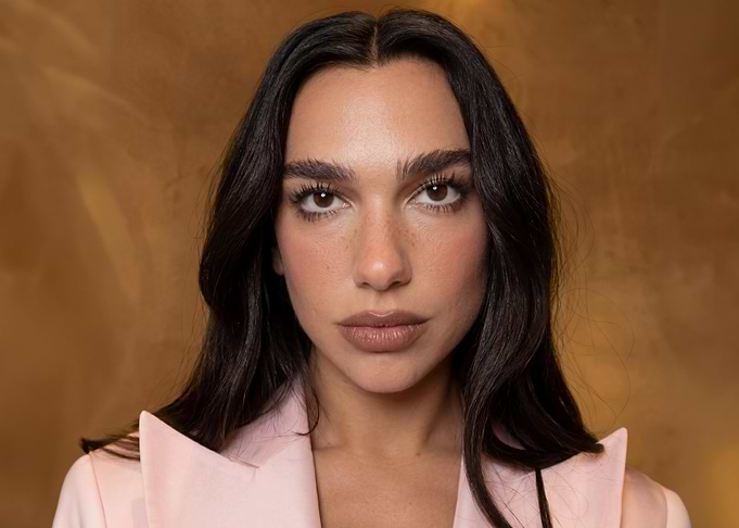 Dua Lipa in Pink Blazer