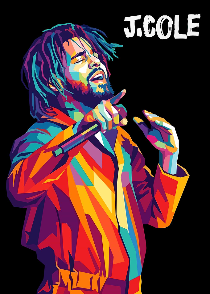 J. Cole Pop Art Portrait
