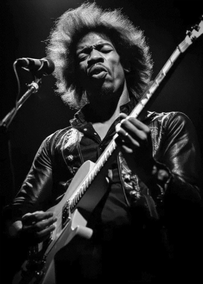 Jimi Hendrix Playing Guitar
