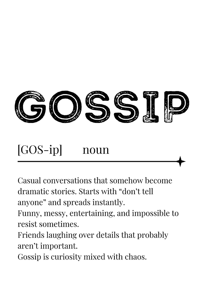 Gossip Definition Poster